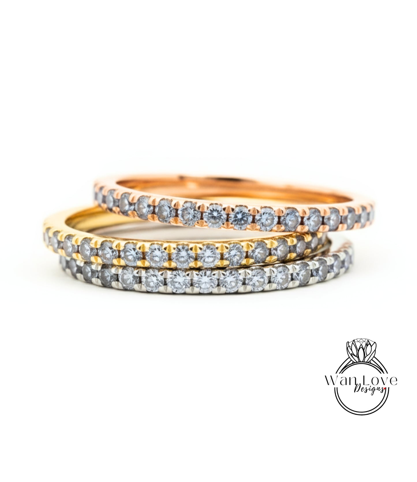 Womens Half Eternity Wedding Band, 14k Gold Wedding Ring, Diamond Stackable Band, Stacking Ring, Anniversary Ring, Engagement Ring Band