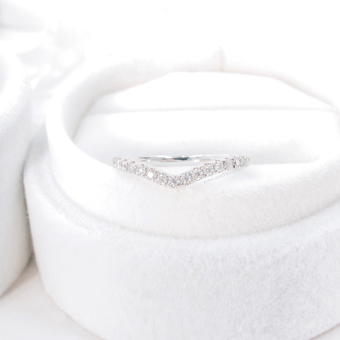 Anello con fede nuziale Moissanite abbinato con nidificazione curva con diamanti, zaffiro 14k, 18k, bianco, giallo, oro rosa, platino, anniversario personalizzato, regalo nuziale