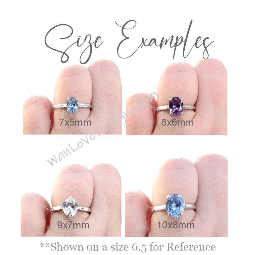 Custom Design Jewelry/ Oval Moissanite Ring/ Blue Saphire Rings/ Fancy Gallery Ring/ Gemstone Ring/ Engagement Ring/ Rings For Her Wan Love Designs
