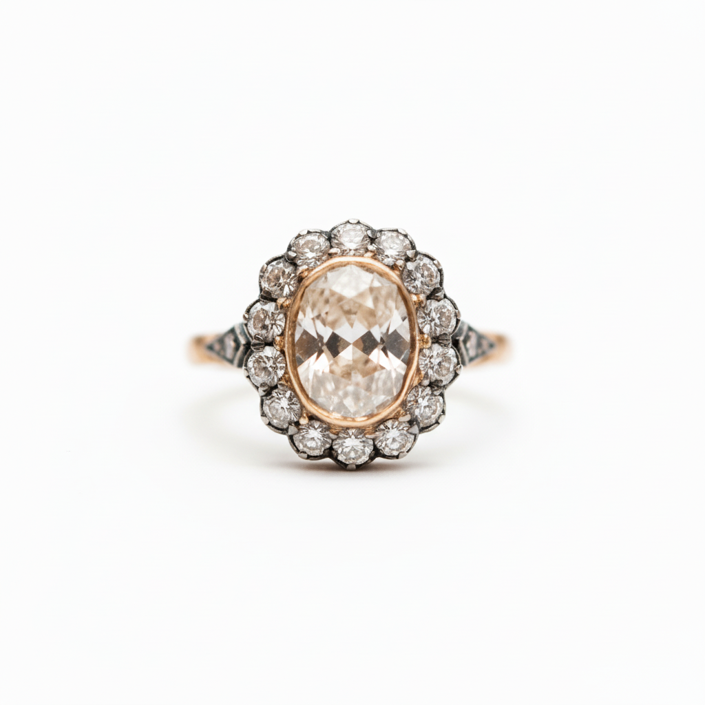 Custom Listing for,Antique Cushion & OEC Moissanite Elongated Antique Engagement Ring-4ct-10x8mm-10k 14k 18k White Yellow Rose Gold