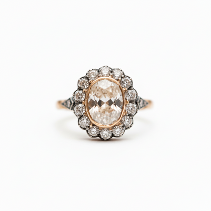 Custom Listing for,Antique Cushion & OEC Moissanite Elongated Antique Engagement Ring-4ct-10x8mm-10k 14k 18k White Yellow Rose Gold