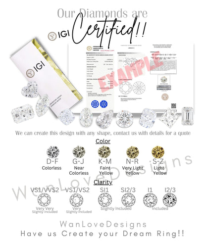Diamond Oval Milgrain Engagement Ring, 14k 18k White Yellow Rose Gold, Platinum,Custom,Wedding, North Star, IGI Lab Diamond Engagement Ring Wan Love Designs