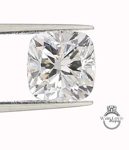 Upgrade to Cushion Princess OR Asscher Diamond, Sapphire, Emerald, Alexandrite, Moissanite, Spinel, or Ruby Center Gem -Blue, Pink, White, Green, Purple Color Change (Alexandrite Color), Grey, Black, Aquamarine Light Blue, Red