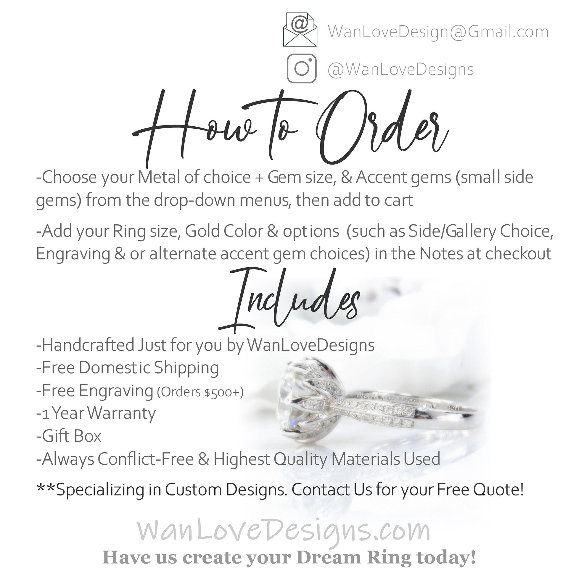 Labradorite & Diamond Elongated Cushion Oval Engagement Ring, 14k 18k White Yellow Rose gold-Platinum-Wedding, WanLoveDesigns Wan Love Designs