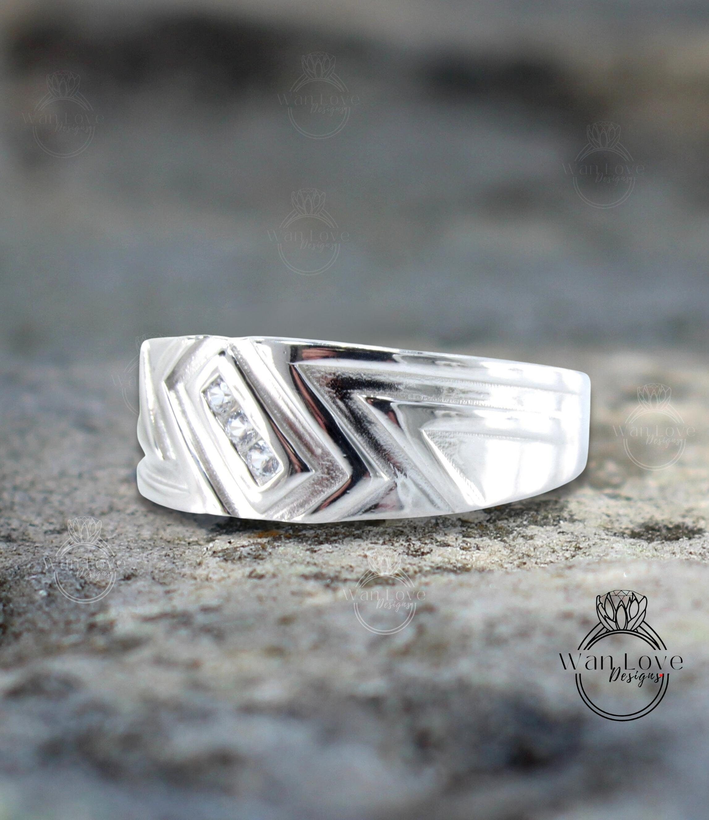 Art deco anniversary on sale band