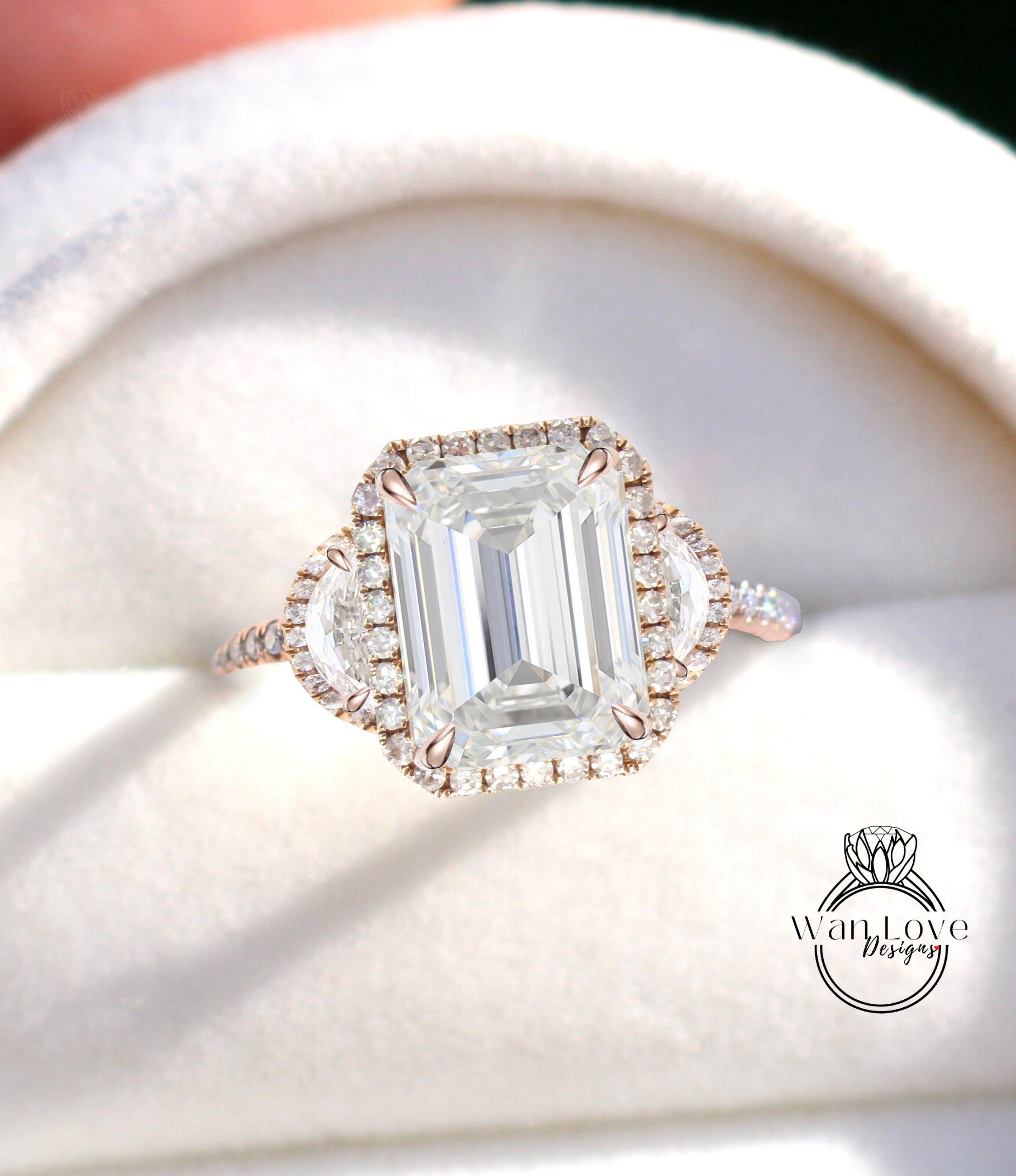 Emerald Cut Colorless moissanite engagement ring, wedding ring simulated stone Art deco ring Georges bridal ring 2024 Anniversary gift for her