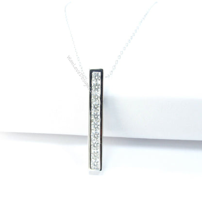 Mothers Necklace • Vertical & Horizontal Bar Necklace • Custom Birthstone Necklace • Gemstone Necklace • Diamond Necklace • Perfect Gift Wan Love Designs