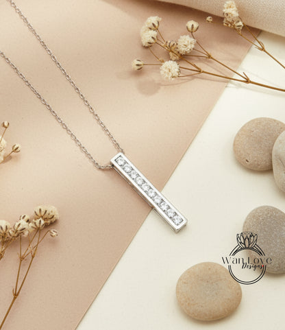 Collana per madri • Collana a barra verticale e orizzontale • Collana personalizzata con pietre portafortuna • Collana con pietre preziose • Collana con diamanti • Regalo perfetto