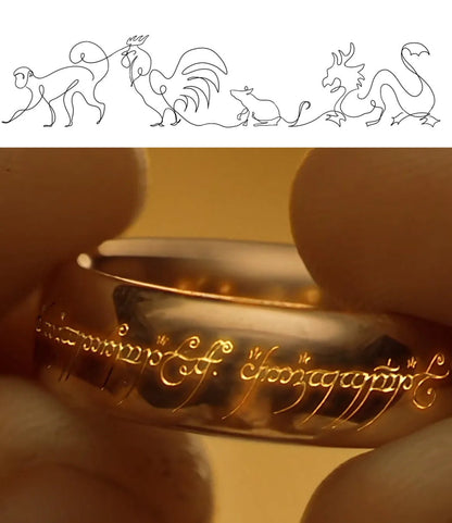 Custom for Madelaine 14k 18k Solid Gold Tattoo Engraved Wedding Ring for Men, Gold Mens Wedding Band, Custom Engraved Mens Wedding Ring, Rings for Men, Gift him