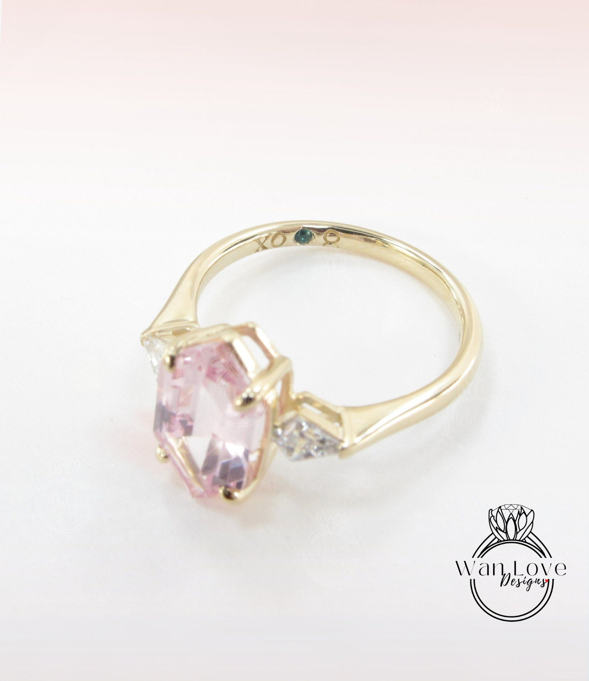 Personalize your Ring with a Custom Secret Birthstone or Special Gem or multiple gems Diamond Sapphire Emerald Ruby~Ask for a Custom Listing Wan Love Designs