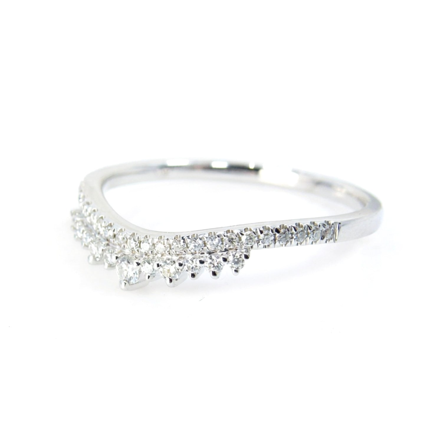 Curved Tiara Diamond Wedding Band 14k 18k Rose White Yellow Gold,Dainty Curved Tiara Moissanite Band,Sapphire Tiara Ring,Diamond Tiara Ring Wan Love Designs
