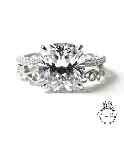 A close-up of a diamond engagement ring with a large, brilliant-cut diamond set in a silver band.