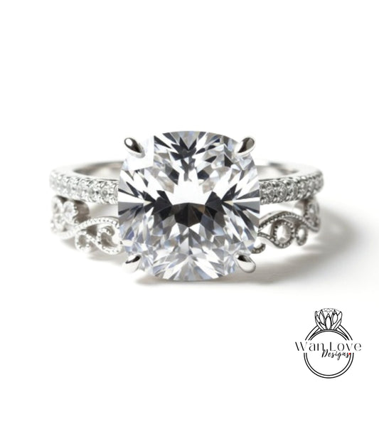A close-up of a diamond engagement ring with a large, brilliant-cut diamond set in a silver band.