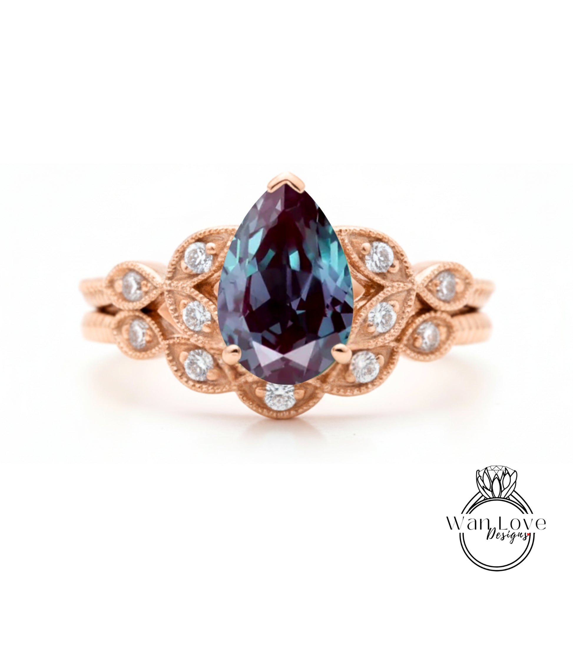 a beautiful engagement ring with a large, deep purple gemstone set in an ornate gold band.