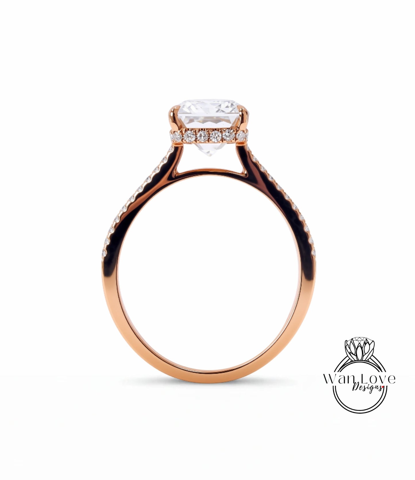 A gold ring with a large diamond set in the center, showcasing the intricate design and craftsmanship of the piece.