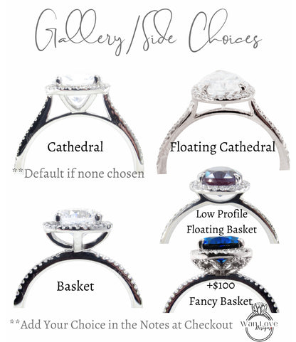 Set di anelli di zaffiro blu e diamanti con alone di pera, anello di fidanzamento e fede nuziale con 7 gemme, anello di zaffiro, anello di nozze di diamanti, anello di fidanzamento a foglia